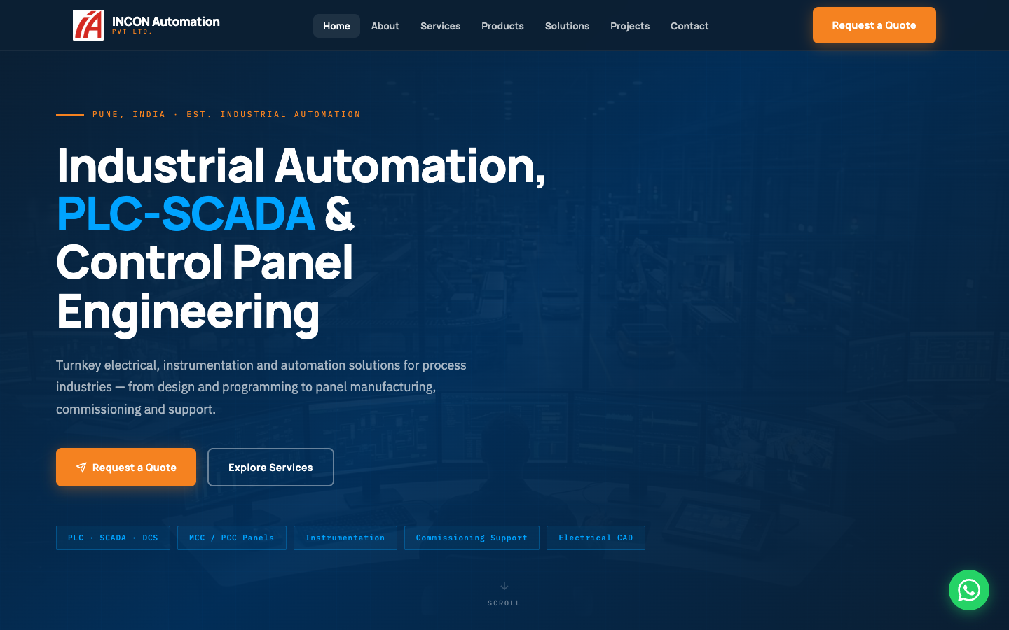 Incon Automation website preview